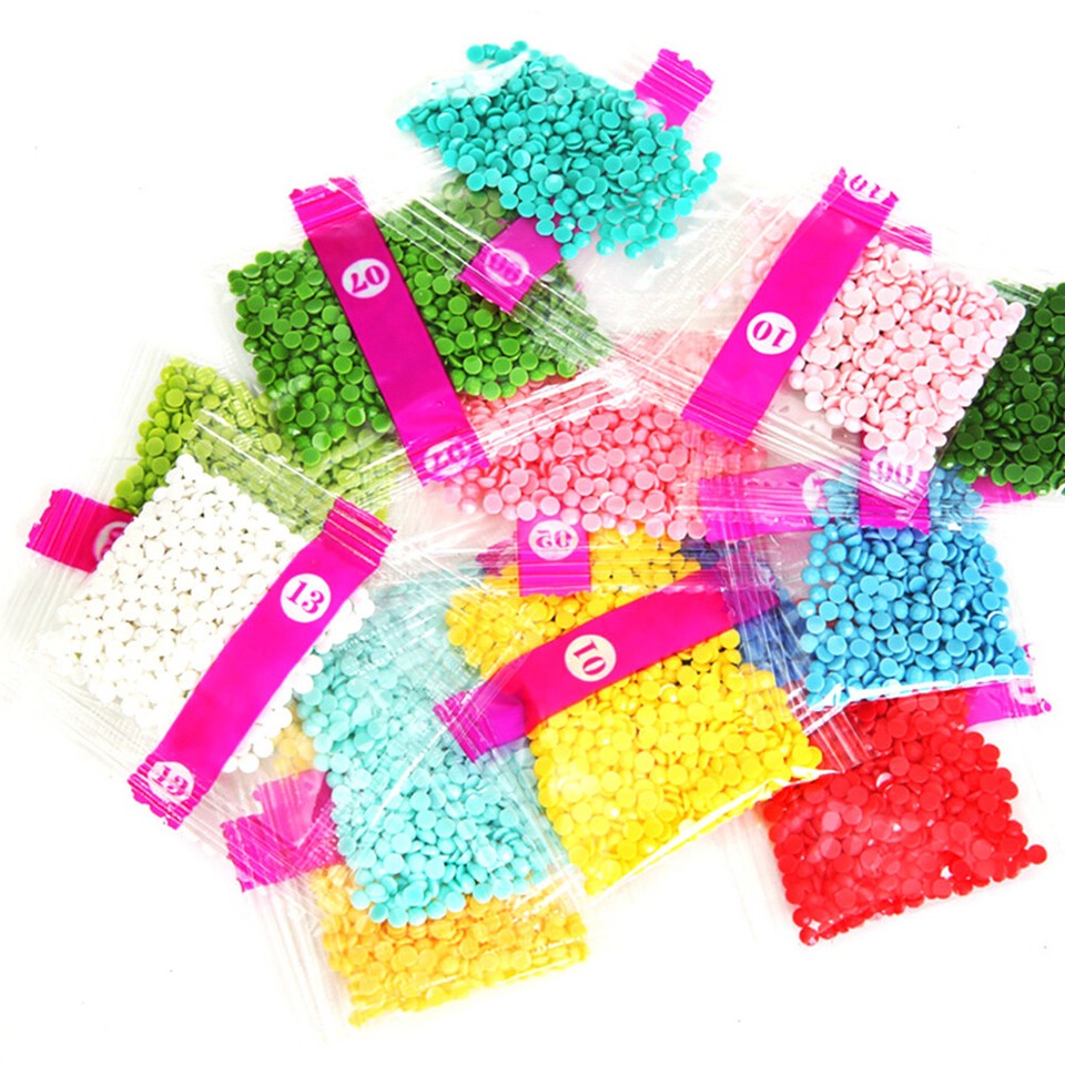 5D DIY Full Round Drill Diamond Painting Multicoloured Flowers Kit