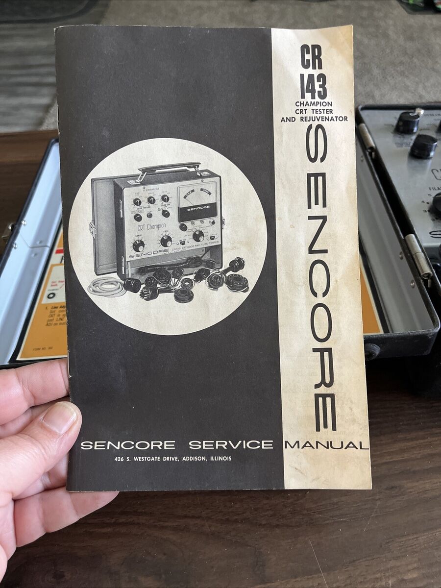 Sencore CR143 Tube Tester CRT Cathode Ray for sale online | eBay Sencore CR143 Tube Tester CRT Cathode Ray for sale online | eBay
