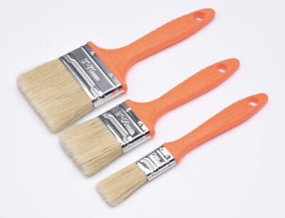  3 Piece Paint Brush Set for Walls   Oil and Latex Paint Boiled Bristles, 
