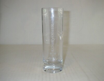 COURVOISIER ETCHED LOGO DRINKING GLASS G2145