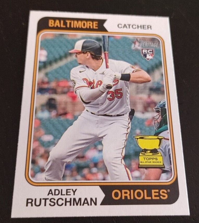2023 Topps Heritage Baseball Adley Rutschman RC #7 Orioles Rookie