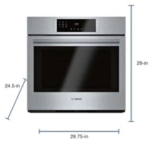Bosch 800 Series HBL8453UC 30" Stainless Steel Smart Single Electric Wall Oven