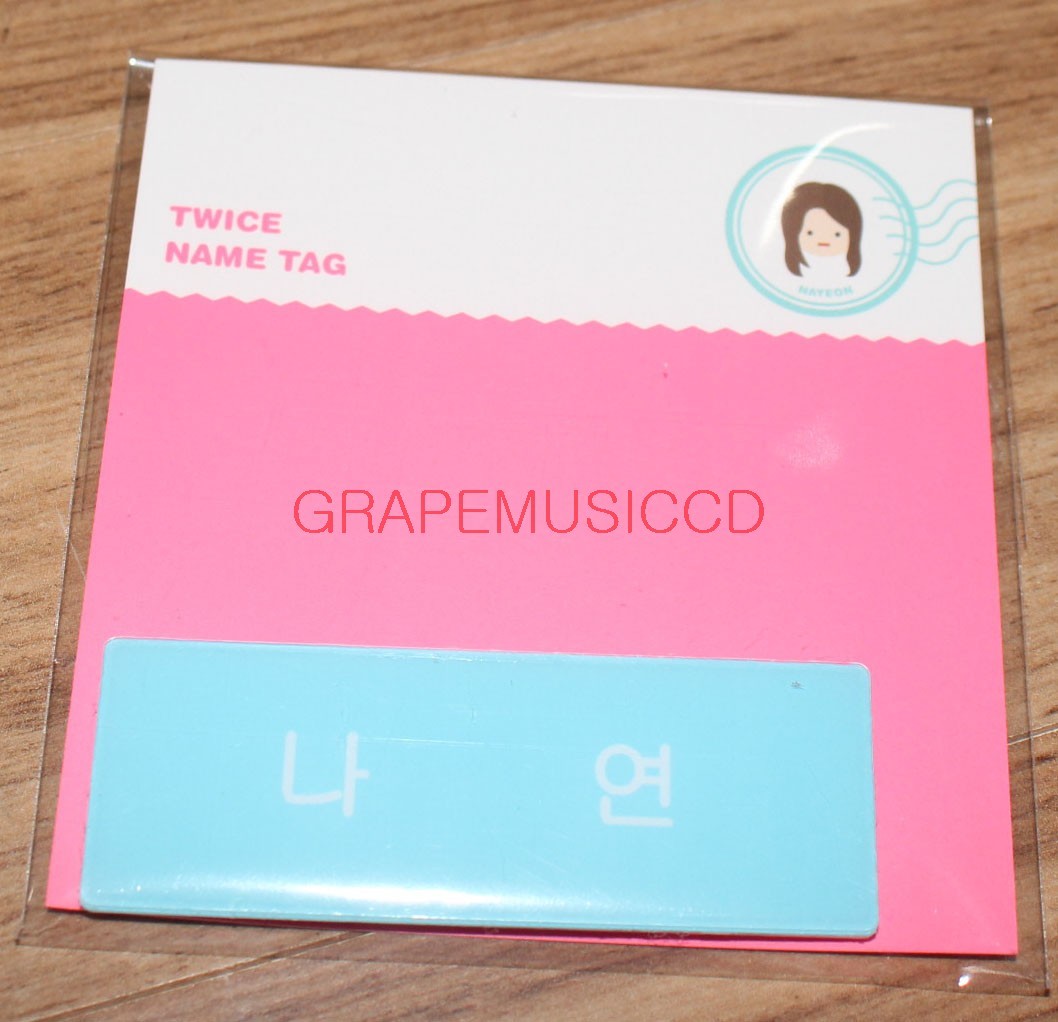 TWICE CHARACTER POP-UP STORE OFFICIAL GOODS NAME TAG A VER. NEW | eBay
