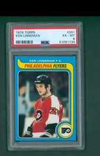1979 Topps Hockey Card - #241 Ken Linseman RC, PSA 6 EXMT