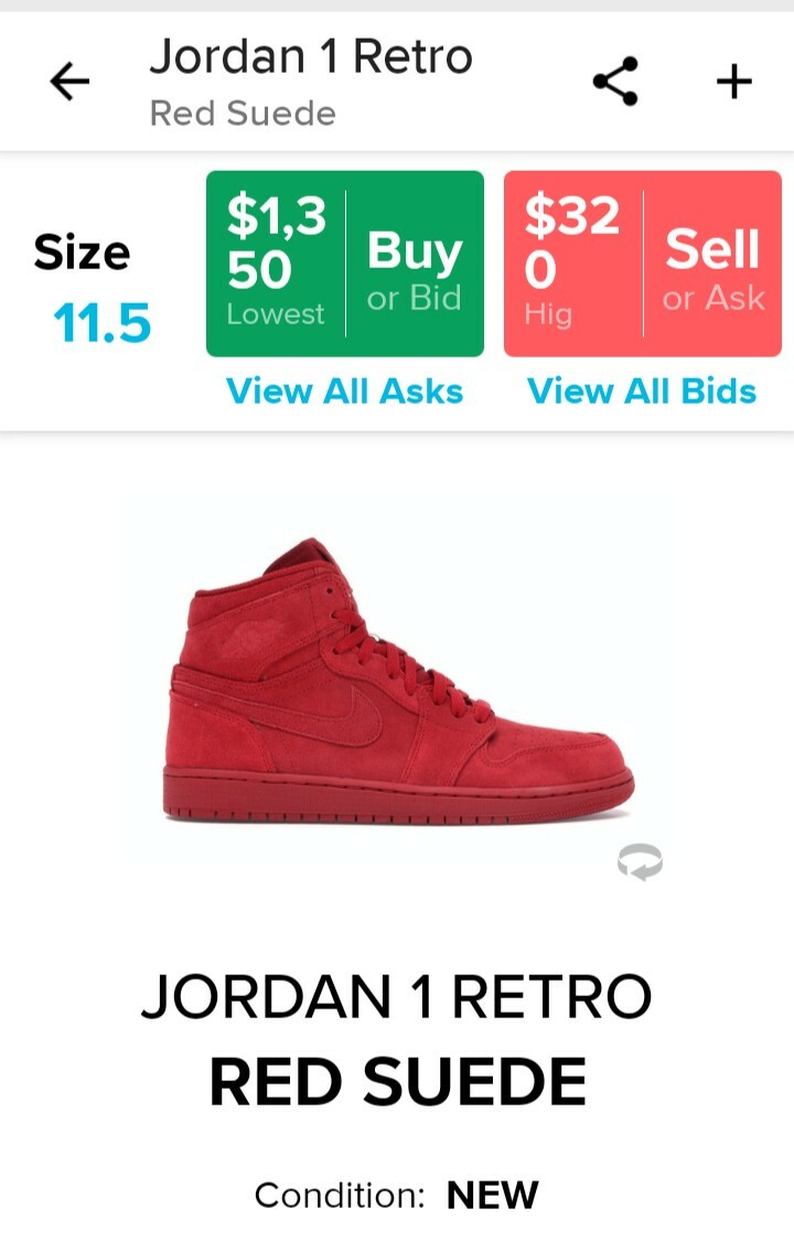 🔥 Nike Air Jordan 1 Suade Sz 11.5 og New nrg WITH DEFECT pe red