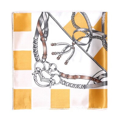 Women's 100% Silk floral Hand rolled Square Scarf Neckerchief 21''  multicolor