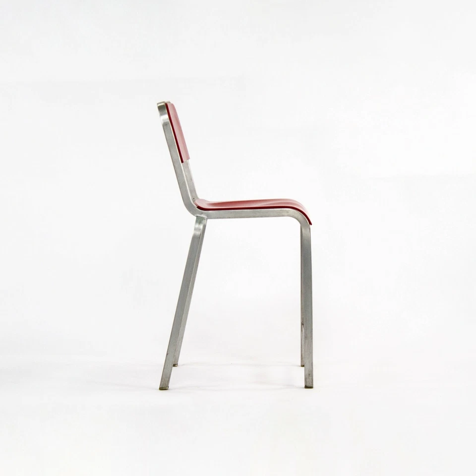 2010s Emeco 1951 Red Counter Stool by Adrian van Hooydonk and BMW Designworks - Image 4 of 4