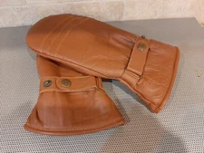 Riparo Men's Leather Winter Gloves/Mittens with Fleece Lining Brown Size XXL