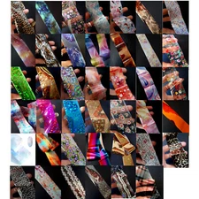 Nail Art Transfer Foil, Nail Foils, Galaxy, Flowers, Animal, Holo, UK Seller