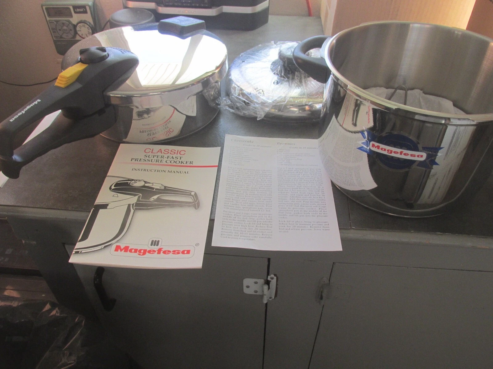 Magefesa Classic Pressure Cooker 6QT & 3 QT Set 31839 35063 Made In Spain NIB