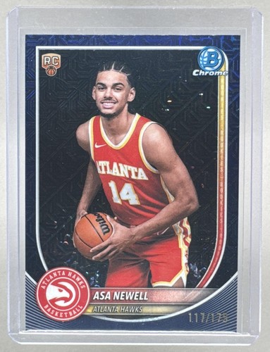 Asa Newell 2025 Bowman Chrome #BCV-23 Navy Mega Refractor Rookie RC /175