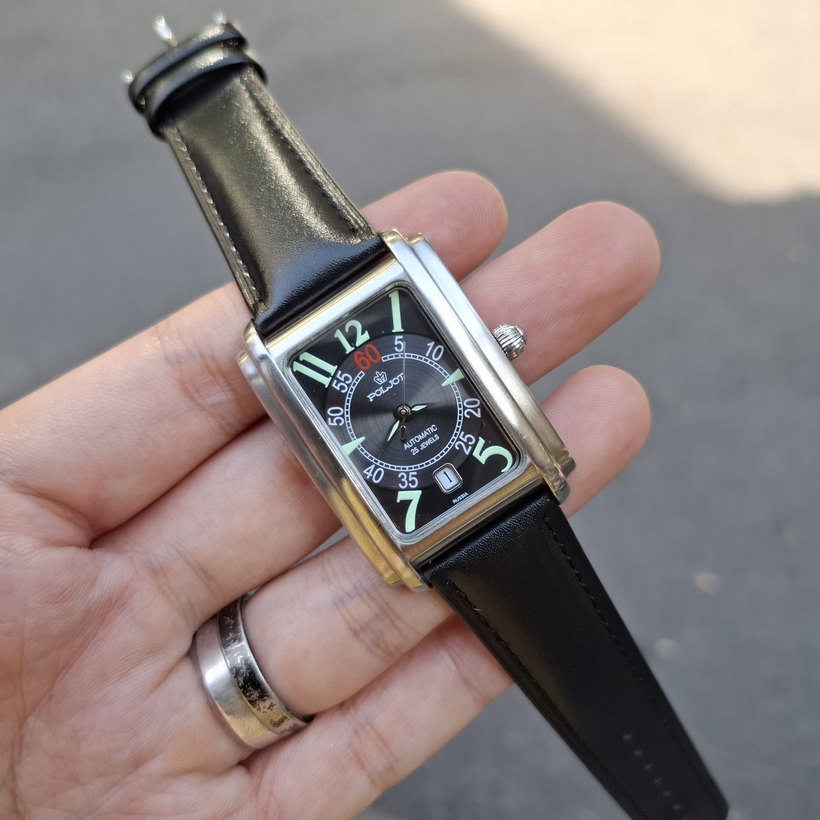 Russia Poljot Rectangular Automatic ETA 2824-2 Wa… - image 1