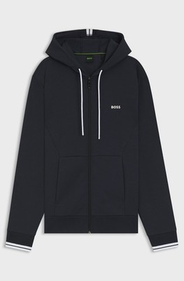 Hoodie BOSS Herren Trainingsjacke dunkelblau Full Zip mit Logo - FZ Hoodie Größe L