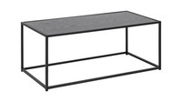 Couchtisch Seaford Beistelltisch Wohnzimmertisch Metall Matt Schwarz 100X50 Cm