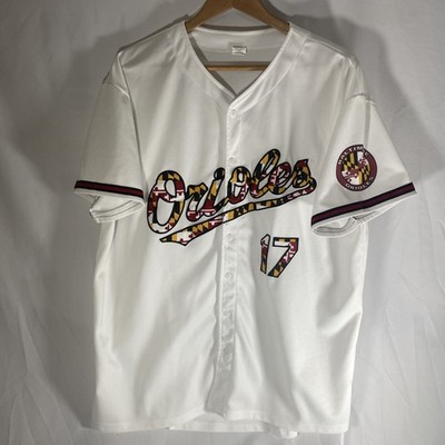 Baltimore Orioles White Baseball Jersey Maryland Flag 2017 SGA Adult Size XL