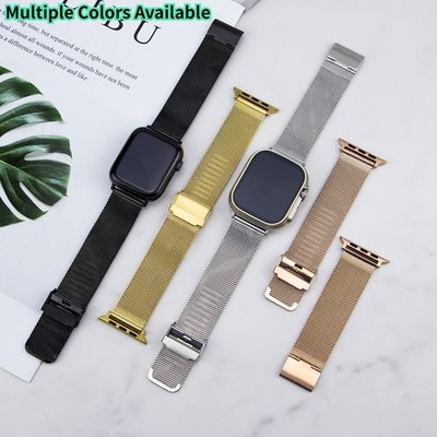Stainless Steel Milanese Mesh Loop Metal Band for Apple Watch 11 10 9 Ultra 49mm