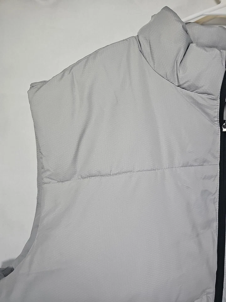 Tek Gear Vest Mens Gray Full Zip Water Repellent Pocket Size 3 XL Tall Winter - Image 2 of 4