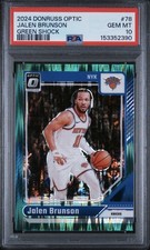 2024-25 Donruss Optic Jalen Brunson Green Shock /149 #78 PSA 10 Knicks