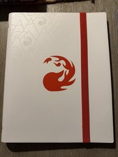Magic The Gathering 12 Pocket Zippered Pro Binder Ultra Pro White Red