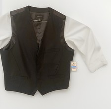 INC Tuxedo Vest Black XL Formal Wedding Business Career Adjustable Corporate