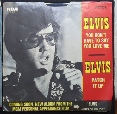 Elvis Patch it up 47-9916 and James Brown Get Up 45-6318 Vinyl, 7'' 45rpm records