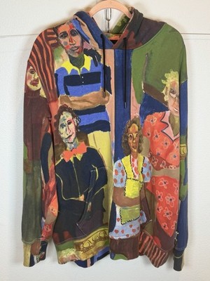 KIDSUPER STUDIOS PUMA PAINTING HOODIE LARGE faces bape canada goose aop art