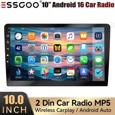 10.1 Inch Double 2 Din Car Stereo Radio Android 16 CarPlay Head Unit GPS Navi BT