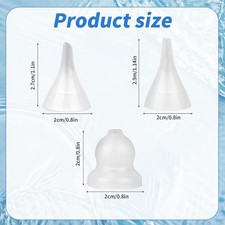 3 Pcs Nasal Aspirator Replacement Tips, Silicone Replacement Parts for Baby