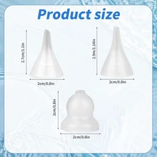 3 Pcs Nasal Aspirator Replacement Tips, Silicone Replacement Parts for Baby