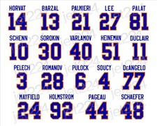 NY Islanders STICKER DECAL 2025-26 Barzal Lee Palmieri Horvat Varlamov Schenn +