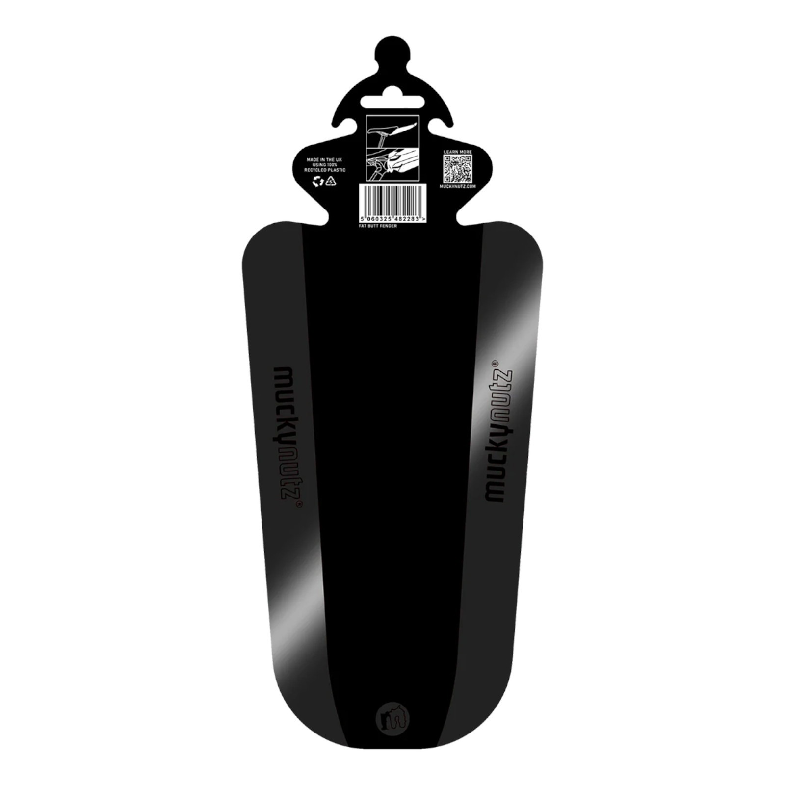 Mucky Nutz Fat Butt Fender Rear Mudguard Clip On Ultralight Black