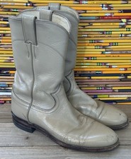 Vtg Justin Cowgirl Western Boots Ropers Women's Size 6 B Lady Fancy Rodeo