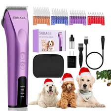 Professional Animal Pet Dog Cat and Horse Cordless Hair Clipper Grooming Kit ...