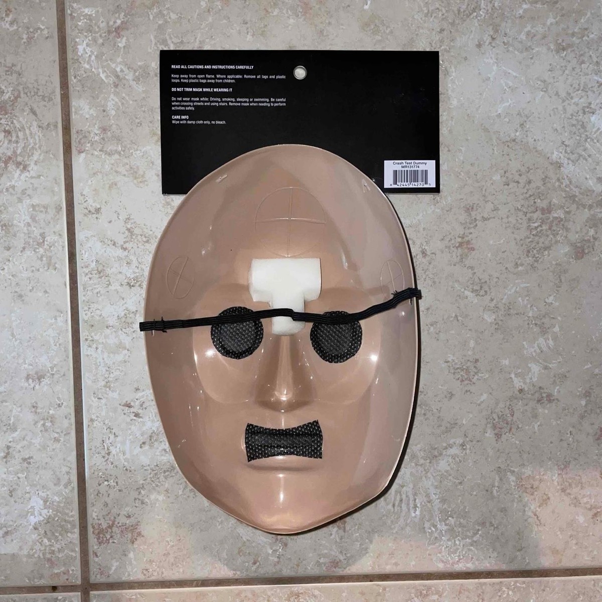 ADULT CRASH TEST DUMMY FACE MASK FUN HALLOWEEN COSTUME MR131774 | eBay