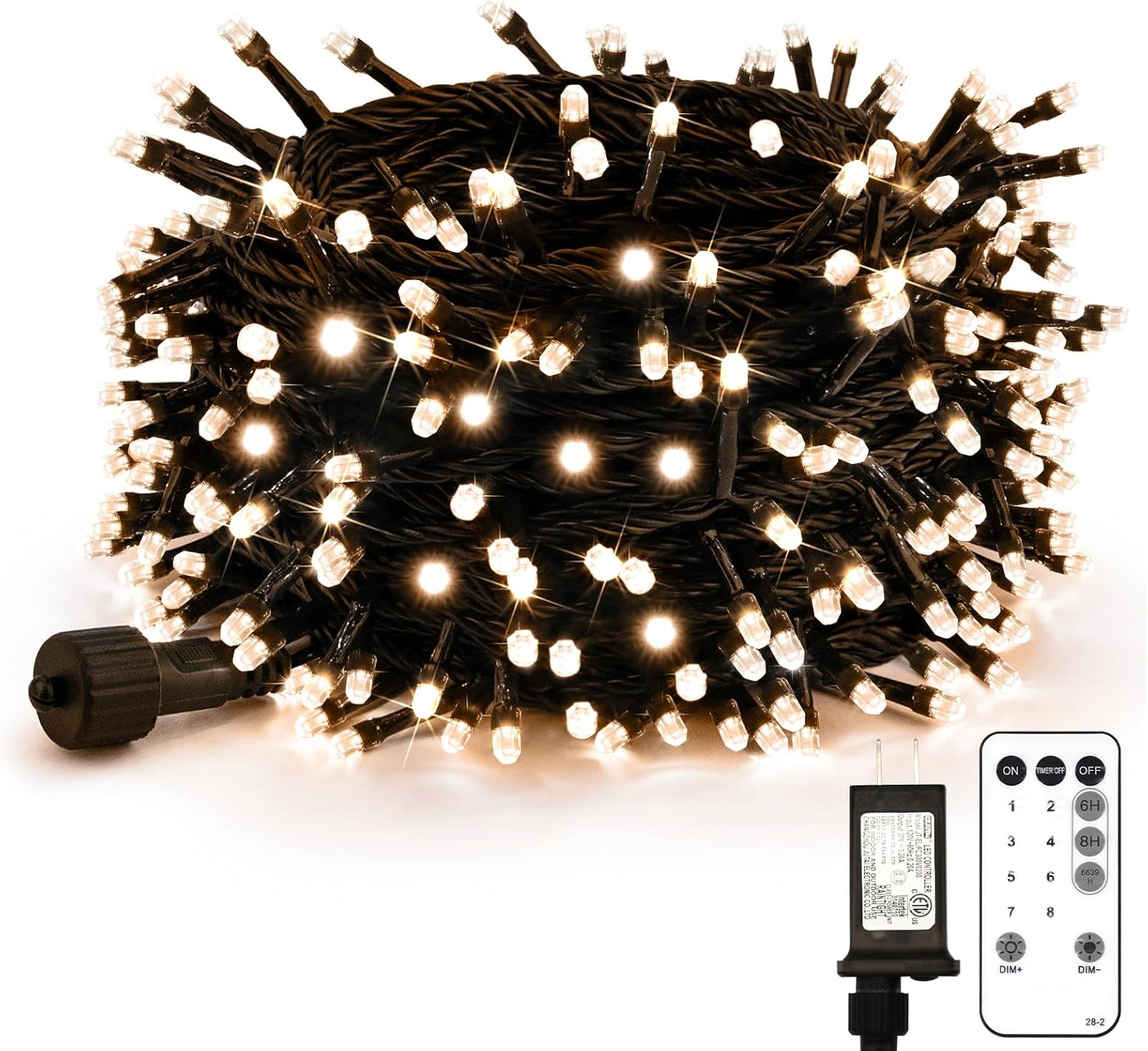 Christmas Tree Lights Indoor, 66Ft 200Led Connectable Tree Lights with 8 Modes,