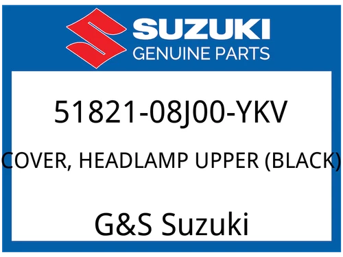 COVER, HEADLAMP UPPER (BLACK) | FOR YKV