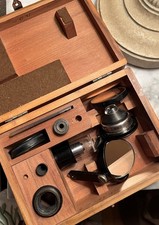 VTG Olympus Tokyo Microscope Parts Accessories Lens Wood Box