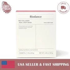 BIODANCE Bio-Collagen Real Deep Mask, Hydrating Overnight, 34g (8 Sheets) 2pack