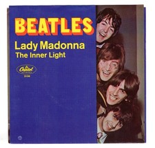 Beatles "Lady Madonna" 1968 US Capitol Picture Sleeve, Single And Insert