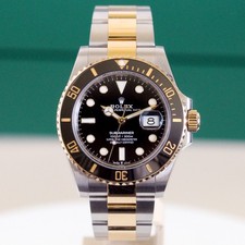Rolex Submariner Men's Black Watch Steel Gold 126613LN 2021 Box Papers