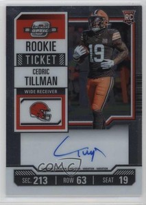 2023 Panini Contenders Optic Ticket RPS Variation Cedric Tillman Rookie Auto RC