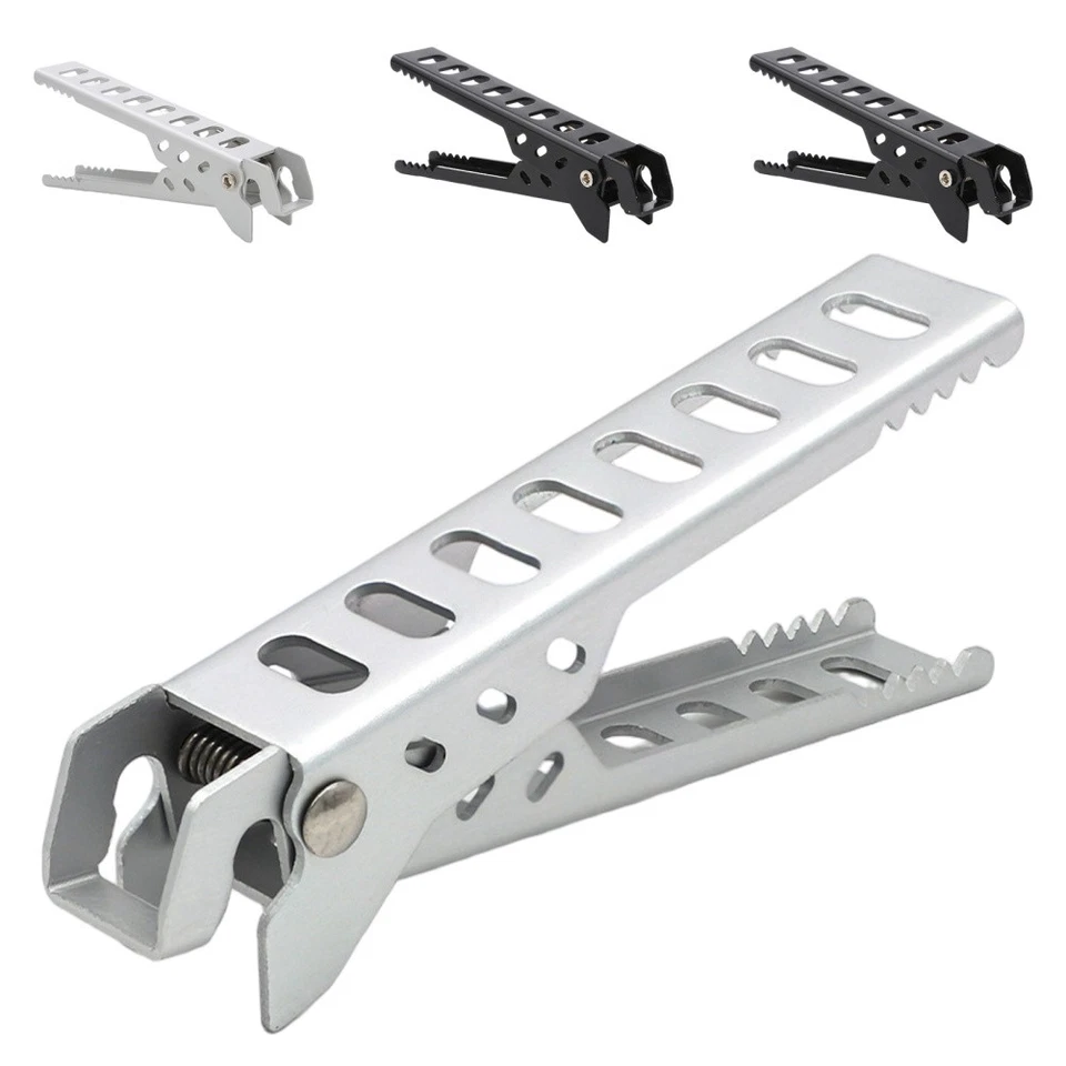  Pinza de placa caliente 4 piezas: clip de sartenes pinzas de olla caliente pinzas de tazón de sartén pinzas de aluminio Foto 3 de 4