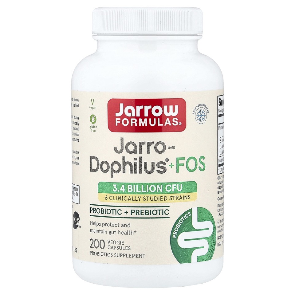 Jarro-Dophilus® + FOS, 200 Veggie Capsules