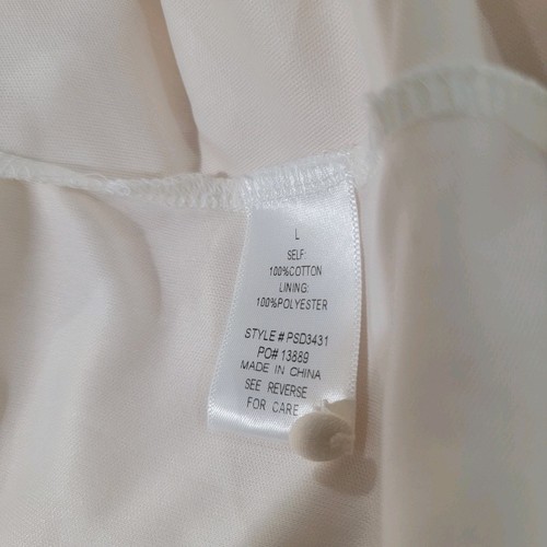 Polagram Womens Dress Size Large Knee Length Embroidered Peach Milkmaid Cottage - Picture 7 of 7