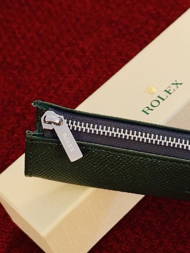Bolsa para bolígrafo Rolex Submariner verde - cuero genuino | regalo exclusivo AD - Imagen 5 de 12