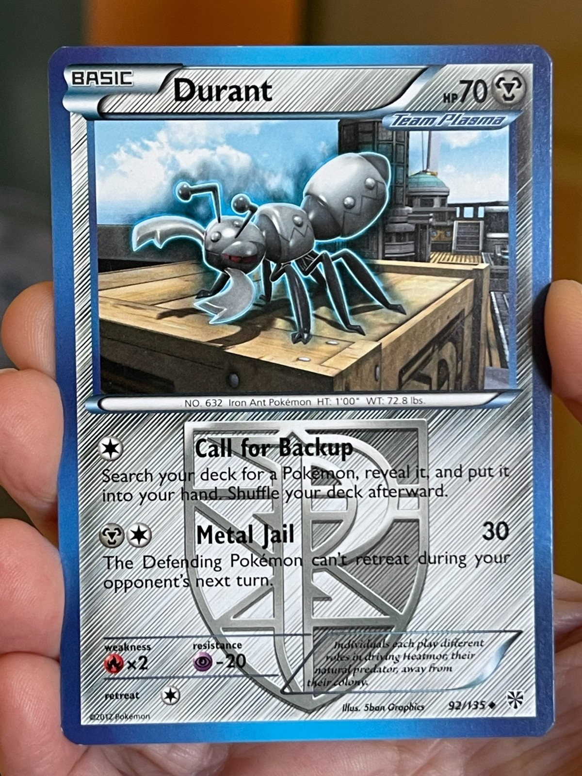 POKEMON DURANT 92/135 UNCOMMON PLASMA STORM NM CARD