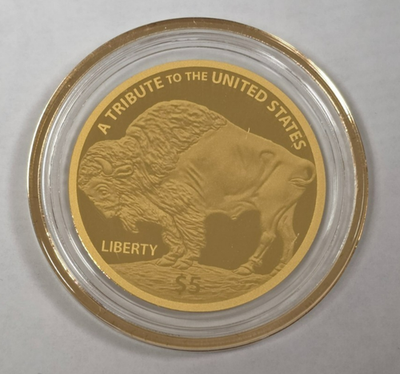 2025 Pure 9999 Gold Buffalo Indian Head $5 Coin Cook Islands 1/10g