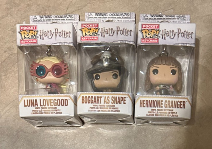 LOT 3 Harry Potter Pocket Pop Keychain NEW in Box Luna Loveg