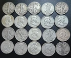 $10 Face Value 90% Silver Mix Franklin + Walking Liberty Half Dollars