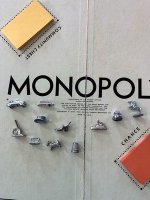 Vintage Monopoly made in 1961 Board Game with Modern complete Set